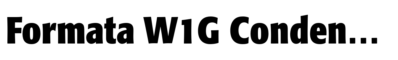 Formata W1G Condensed Bold